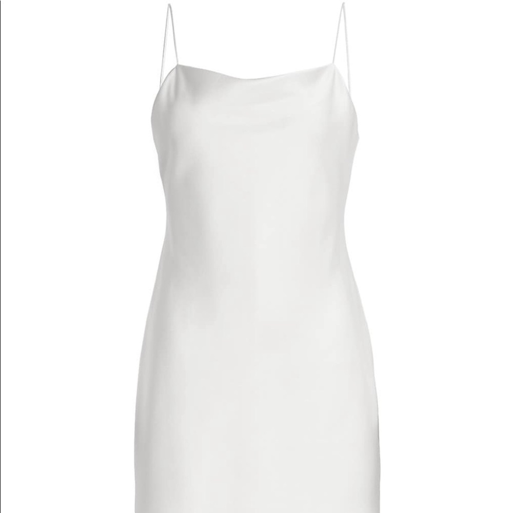 Alice + Olivia White Harmony Mini Slip Dress (Size 8)